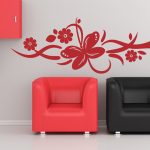 מדבקת קיר לסלון | מדבקת קיר | פרחים שמחים