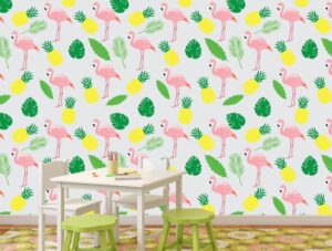 טפט לגני ילדים | טפט מדבקה | קיץ טרופי