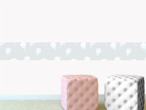 מדבקת קיר לחדרי ילדים | מדבקת קיר | כדור פורח בורדר