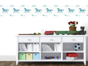 מדבקות קיר לחדרי ילדים | מדבקת קיר | בורדר סוסים