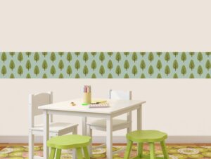 מדבקת קיר | בורדר ברושים