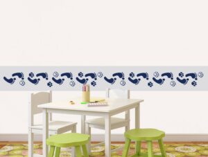 מדבקות קיר לגני ילדים | מדבקת קיר | בורדר עקבות