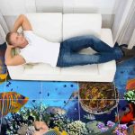 מדבקת קיר לסלון | מדבקות אריחים לרצפה | בתחתית הים