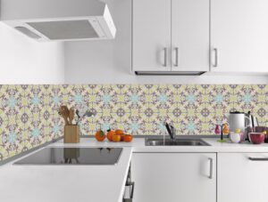 מדבקות קיר למטבח | מדבקות אריחים | שמש בשמיים