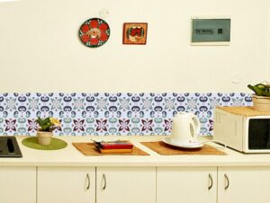 מדבקת קיר למטבח | מדבקות אריחים | טווס