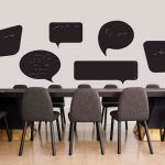 מדבקת קיר למשרדים | סט מדבקות קיר | בועות גיר