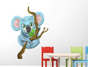 מדבקת קיר לגני ילדים | מדבקת קיר | קואלה מצויירת