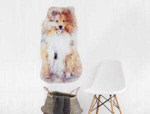 מדבקת קיר לסלון | מדבקת קיר | כלבלב מצוייר