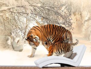 טפט מדבקה | נמרה וגורה