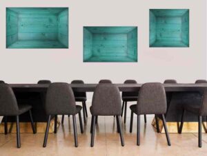 מדבקות קיר לסלון | מדבקות נישה | טורקיז