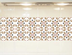 מדבקות קיר לאריחים | מדבקות אריחים | חום בז'