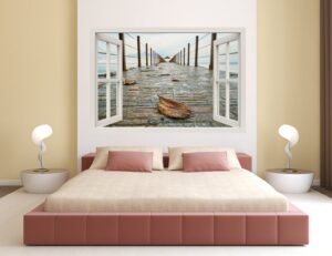 מדבקת קיר תלת מימדית | מדבקת חלון 3D | שלכת