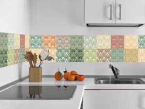 מדבקות קיר אריחים | מדבקות אריחים | צבעוני ועתיק