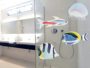 מדבקה לזכוכית | דגיגונים