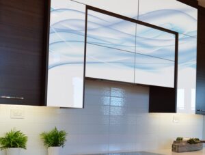 טפט לארונות מטבח | טפט רהיטים | גלים כחולים