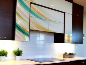 טפט לארונות מטבח | טפט רהיטים | גל כתום