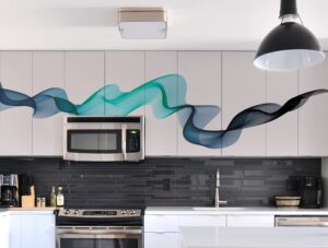 טפט לארון מטבח | טפט רהיטים | סרט טורקיז