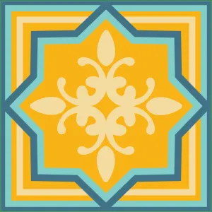 מדבקות אריחים | פרח וינטג'