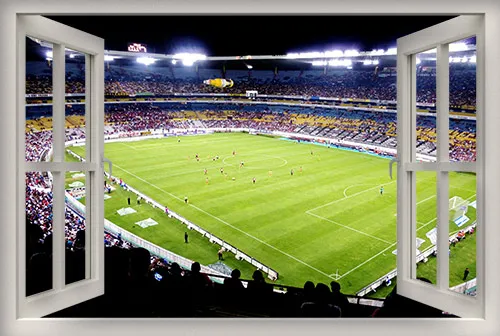מדבקת חלון 3D | מכבי חיפה נגד מכבי ת"א