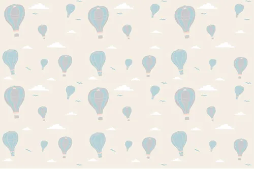 טפט מדבקה | בלונים פורחים פסטל