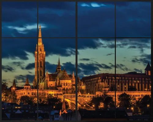 מדבקת קיר | חלון לבודפשט