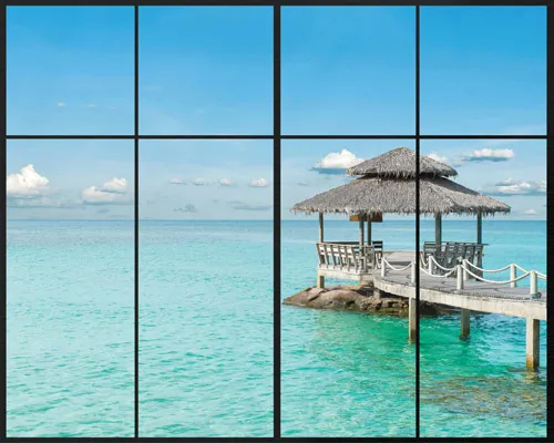 מדבקת קיר | חלון לאי בודד