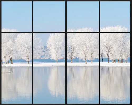 מדבקת קיר | חלון לנוף מושלג