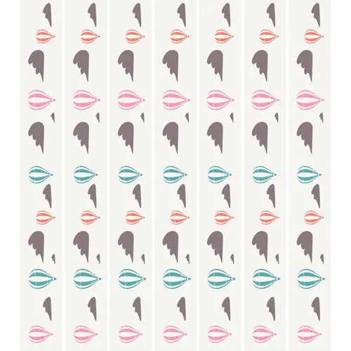 מדבקת קיר | בורדר כדורים בעננים