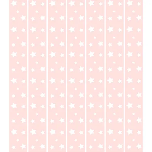 מדבקת קיר | בורדר כוכבים ורוד