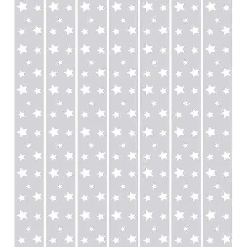 מדבקת קיר | בורדר כוכבים באפור