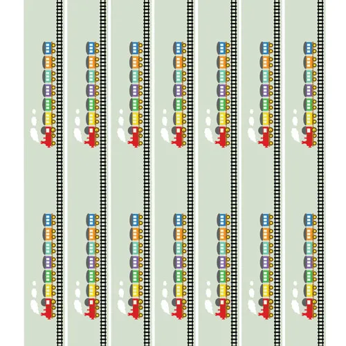 מדבקת קיר | בורדר רכבת צבעונית