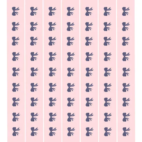 מדבקת קיר | בורדר פפיונים וורוד