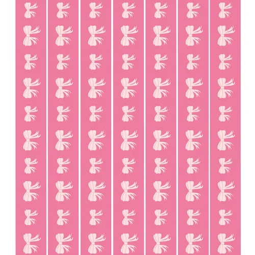 מדבקת קיר | בורדר פפיונים וורודים