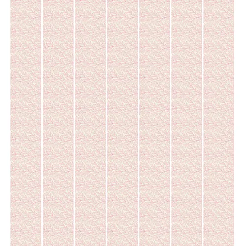 מדבקת קיר | בורדר עלים ורודים