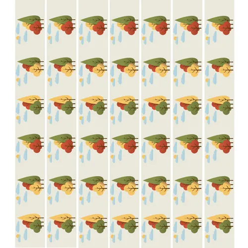 מדבקת קיר | בורדר עצים מצויירים