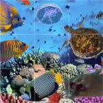 מדבקות אריחים לרצפה | בתחתית הים