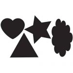 סט מדבקות קיר | צורות גיר