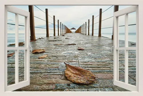 מדבקת חלון 3D | שלכת