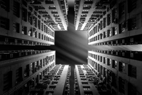 טפט מדבקה | מתחת לגורדי השחקים