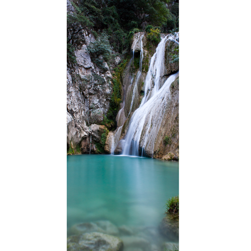 מדבקה לדלת | מפל צלול