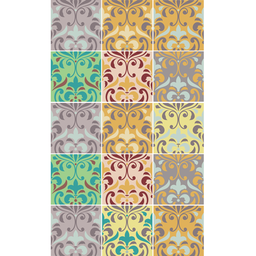 מדבקות אריחים | צבעוניים