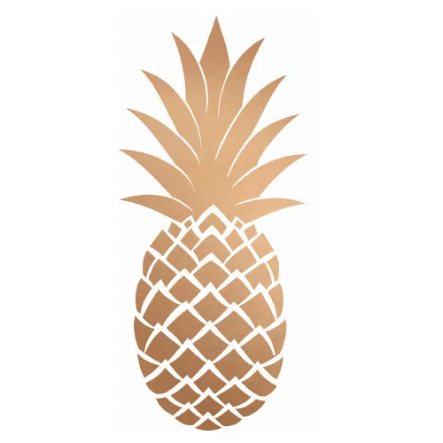 מדבקת קיר | אננס מוזהב