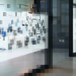 מדבקת קיר | מדבקה לזכוכית | חלבית ריבועים