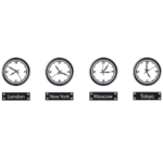 מדבקת קיר | שעונים מרחבי העולם