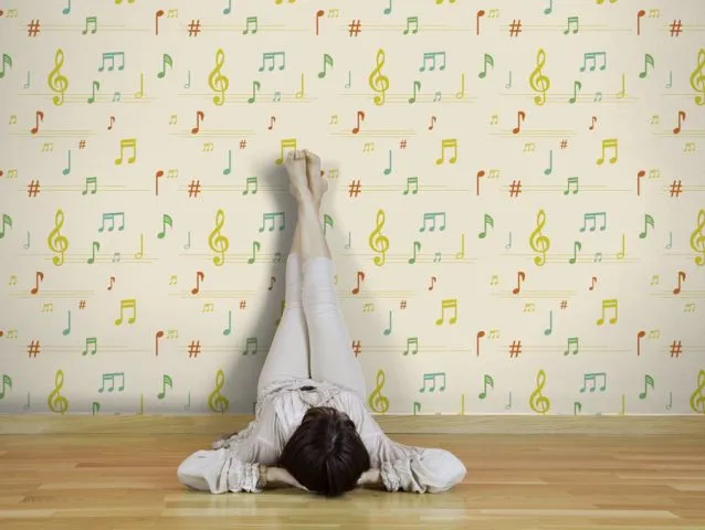 טפט מדבקה |  תווים וינטג׳