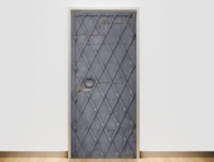 טפט מעוצב לדלת | טפט לדלת | פלדה אפורה