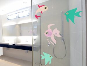 מדבקה לזכוכית | דגים