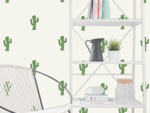 טפט לסלון | טפט מדבקה | קקטוסים