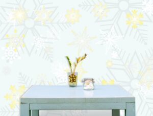 טפט מדבקה | פתיתי שלג בהירים