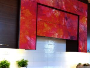 טפט לארונות מטבח | טפט רהיטים | אבסטרקט אדום